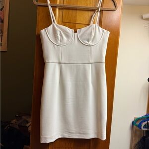 White Spaghetti Strap Mini Dress